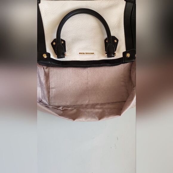 Michael Michael Kors Taryn Satchel Crossbody Bag Black/White - Picture 4 of 12